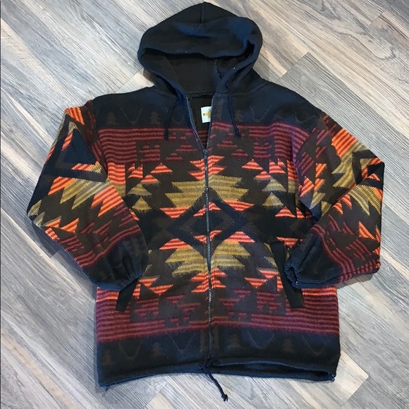 EARTH RAGZ Jackets & Blazers - NEW Western Navajo Wool-Knit Zippered Jacket